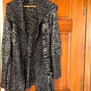 Long wool sweater gap black and white